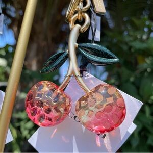 Coach 88547 Coach Signature Cherry Bag Charm Keychain Purse Charm New